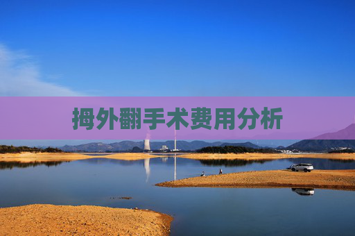 拇外翻手术费用分析